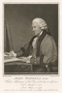 Джон Бойделл (1720-1804) - английский государственный деятель и издатель, мэр Лондона в 1790 г. Основатель Шекспировской галереи, для коей заказывал живописные иллюстрации произведений Шекспира у лучших британских художников своего времени.