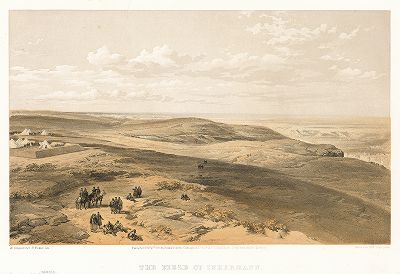 Поле битвы при Инкермане. The Seat of War in the East by William Simpson, Лондон, 1855 год. Часть I, лист 11