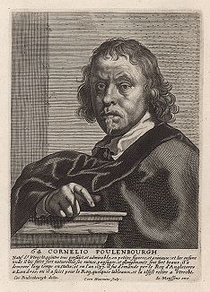Корнелис ван Пуленбург (1594 -- 1667 гг.) -- нидерландский живописец, гравер и рисовальщик. Гравюра Конрада Вауманса с автопортрета художника. 