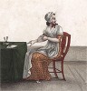 Девушка из Моравии. Редкая литография из Recueil de lithographies, л.6. Париж, 1821