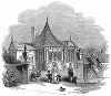 Небольшой летний домик в китайском стиле, расположенный в Садах Букингемского дворца, стены которого расписаны искусным итальянским художником, декоратором, и гравёром Агостино Аглио (1777 -- 1857 гг.) (The Illustrated London News №106 от 11/05/1844 г.)