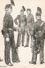 Шведские гренадеры полка Andra в униформе образца 1872-86 гг. Svenska arméns munderingar 1680-1905. Стокгольм, 1911