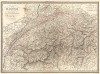 Карта Швейцарии. Atlas universel de geographie ancienne et moderne..., л.28. Париж, 1842