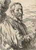 Портрет художника Йоса де Момпера работы Антониса ван Дейка. Лист из его знаменитой "Иконографии", 1632-41 гг. 