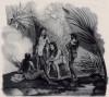 Группа южноамериканских индейцев камакана (лист 53 второго тома работы профессора Шинца Naturgeschichte und Abbildungen der Menschen und Säugethiere..., вышедшей в Цюрихе в 1840 году)