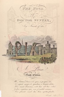 Титульный лист поэмы Вильяма Комби "Путешествие доктора Синтакса в поисках живописного". Лондон, 1881