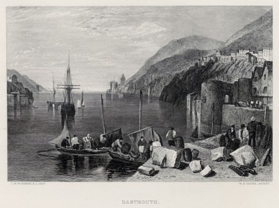 Дартмут (лист из альбома "Галерея Тёрнера", изданного в Нью-Йорке в 1875 году)