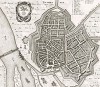 Город Зютфен. Zutphania. План составил Маттеус Мериан. Франкфурт-на-Майне, 1695