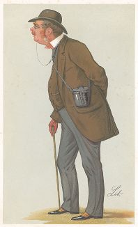 Майор И.Г. Игертон, официальный гандикапер Жокейского клуба. Карикатура из знаменитого британского журнала Vanity Fair. Лондон, 1889