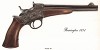 Однозарядный пистолет США Remington 1871 г. Лист 25 из "A Pictorial History of U.S. Single Shot Martial Pistols", Нью-Йорк, 1957 год