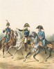 Штаб-офицеры армии Наполеона Бонапарта. Репринт середины XX века со старинной французской гравюры