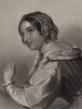 Леди Перси, героиня пьесы Уильяма Шекспира "Генрих IV". The Heroines of Shakspeare. Лондон, 1850-е гг.