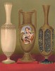 Прусские женщины в национальных костюмах, изображённые на эмалях ваз богемского стекла, произведённых мануфактурой графа Шаффготша (Каталог Всемирной выставки в Лондоне. 1862 год. Том 1. Лист 5)