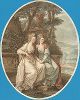 Их Светлости герцогиня Девонширская и виконтесса Данкэннон. Гравюра Уильяма Дикинсона по живописному оригиналу Ангелики Кауфман. 