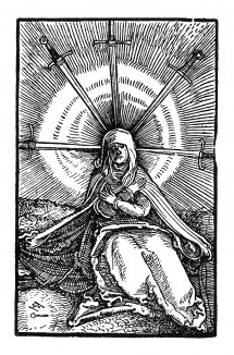Богородица. Иллюстрация Ганса Шауфелейна к Via Felicitatis. Издал Johann Miller, Аугсбург, 1513