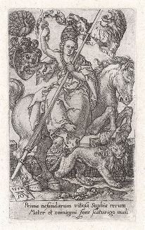 Гордыня. Гравюра работы Генриха Альдегревера из сюиты «Пороки», 1552 год.