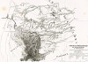 Карта частей Каваказа, прилегающих к горам Эльбрус и Бештау (лист VI первой части атласа к "Путешествию по Кавказу..." Фредерика Дюбуа де Монпере. Париж. 1843 год)