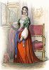 Маргарита Наваррская (1492-1549) - супруга короля Наварры Генриха II. Лист из серии Le Plutarque francais..., Париж, 1844-47 гг. 