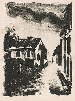 Улица. Литография Мориса де Вламинка, 1920-е гг. 