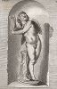 Веселый Купидон из галереи Уффици. Лист из Sculpturae veteris admiranda ... Иоахима фон Зандрарта, Нюрнберг, 1680 год.