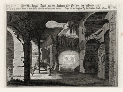 Печь для всех соблазнов мирских (из Biblisches Engel- und Kunstwerk -- шедевра германского барокко. Гравировал неподражаемый Иоганн Ульрих Краусс в Аугсбурге в 1694 году)