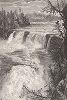 Вид на систему водопадов Трентон с восточного берега реки Каната-ривер, штат Нью-Йорк. Лист из издания "Picturesque America", т.I, Нью-Йорк, 1872.