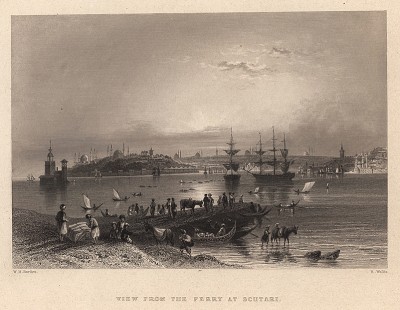 Константинополь (Стамбул). Вид от пригорода Скутари. The Beauties of the Bosphorus, by miss Pardoe. Лондон, 1839
