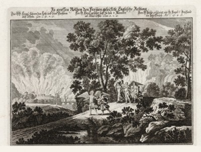 Ангел спасает семью Лота (из Biblisches Engel- und Kunstwerk -- шедевра германского барокко. Гравировал неподражаемый Иоганн Ульрих Краусс в Аугсбурге в 1694 году)