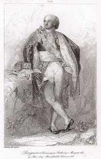 Катарин-Доминик Периньон (1754-1818), почетный маршал Франции с 1804 года. Galerie des Marechaux de France par Ch. Gavard, Париж, 1839 год. 