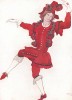 Le page de la fée Sorbier (паж рябиновой феи). Леон Бакст, эскиз костюма для балета "Спящая красавица". L'œuvre de Léon Bakst pour "La Belle au bois dormant", л.XXXII. Париж, 1922