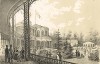 Вокзал в Павловском парке (Русский художественный листок. № 18 за 1852 год)