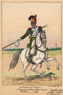 1812 г. Кавалерист 5-го полка французской легкой кавалерии. Коллекция Роберта фон Арнольди. Германия, 1911-29