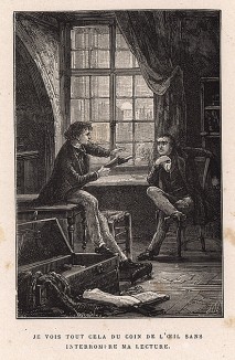 Иллюстрация 3 ко второй части автобиографического романа Альфонса Доде "Малыш". Париж, 1874