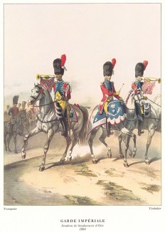 Жандармы армии Наполеона Бонапарта. Репринт середины XX века со старинной французской гравюры