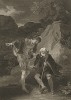 Иллюстрация к комедии Шекспира "Как вам это понравится", акт II, сцена VI: Орландо подбадривает уставшего Адама . Boydell's Graphic Illustrations of the Dramatic works of Shakspeare, Лондон, 1803. 