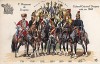 1724-1912 гг. Мундиры и знамена 5-го драгунского полка французской армии, сформированного в 1668 г. и сражавшегося при Арколе, Аустерлице и Прейсиш-Эйлау. Коллекция Роберта фон Арнольди. Германия, 1911-29