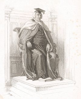 Доктор Исаак Милнер (1750--1820) - декан Квинс-колледжа в Кембридже. Лист из издания "A History of the University of Cambridge", Лондон, 1815.
