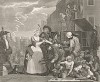 Карьера мота, гравюра IV. «Остановка из-за долгов», 1735. 1 марта, в день Святого Давида и день рождения королевы Каролины, юный мот при полном параде едет во дворец, но путь ему преграждают кредиторы. Лондон, 1838