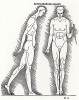 Книга II. "Фигура мужчины в наклоне" (из "Четырёх книг о человеческих пропорциях" Альбрехта Дюрера)