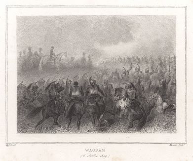 Ваграмская битва -- генеральное сражение Австро-Французской войны 1809 года, произошедшее 5--6 июля 1809 года в районе села Ваграм, возле острова Лобау на Дунае.