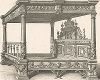 Кровать по эскизам Адриана де Вриса, XVI век. Meubles religieux et civils..., Париж, 1864-74 гг. 