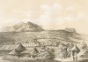 Вид горы Бештау в 1839 году (лист XXXXI второй части атласа к "Путешествию по Кавказу..." Фредерика Дюбуа де Монпере. Париж. 1843 год)