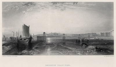 Пирс в Брайтоне (лист из альбома "Галерея Тёрнера", изданного в Нью-Йорке в 1875 году)