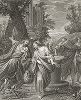 Христос и самарянка кисти Аннибале Карраччи. Лист из знаменитого издания Galérie du Palais Royal..., Париж, 1786