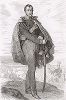 Юзеф Понятовский (1763-1813), маршал Франции с 1813 года. Galerie des Marechaux de France par Ch. Gavard, Париж, 1839 год. 