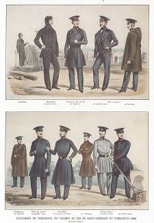 Униформа служащих французских железных дорог направления Сен-Жермен - Версаль в 1840-х гг. Les chemins de fer, Париж, 1935