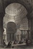 Интерьер Казанского собора в Санкт-Петербурге. Гравюра на стали. Лондон, 1836