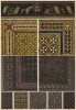 Древнеримская мозаика (из терм Каракаллы в Риме и дома Фавна в Помпеях) (лист 8 альбома "Сокровищница орнаментов...", изданного в Штутгарте в 1889 году)