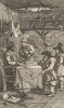 Отважно сражавшиеся за христианские ценности рыцарь Гудибрас и Ральфо быстро попадают в ловушку к шарлатану астрологу Сидрофелу. Иллюстрация к поэме «Гудибрас». Лондон, 1732