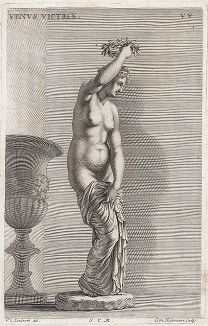 Афродита Анадиомена из коллекции Джустиниани. Лист из Sculpturae veteris admiranda ... Иоахима фон Зандрарта, Нюрнберг, 1680 год. 